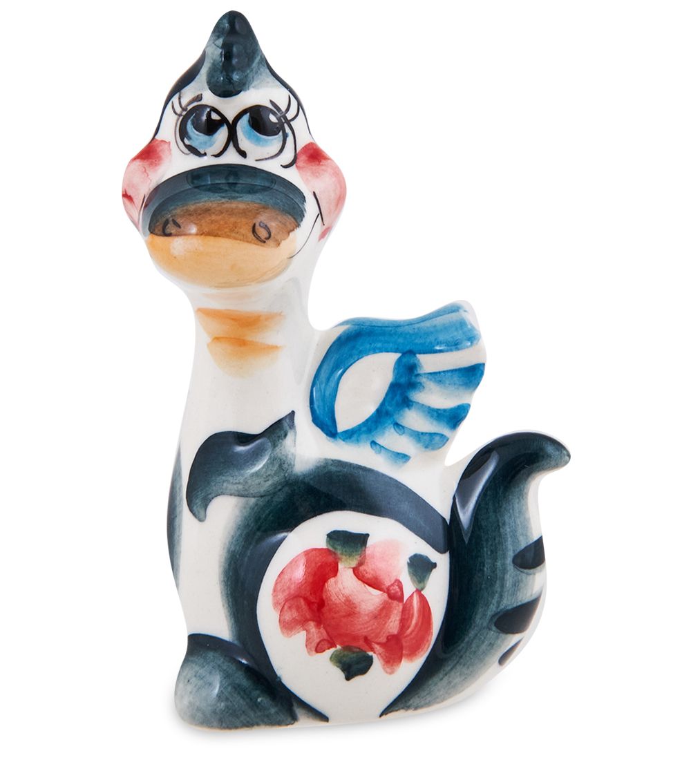 ГЛ- 893 Фигурка «Дракон» цв. (Гжельский фарфор)