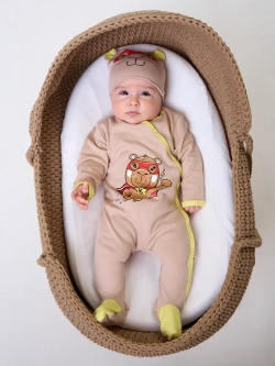 слип для новорожденного с капибарой