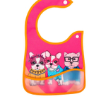 3805548 Нагрудник «Три друга», непромокаемый, на кнопках, с карманом