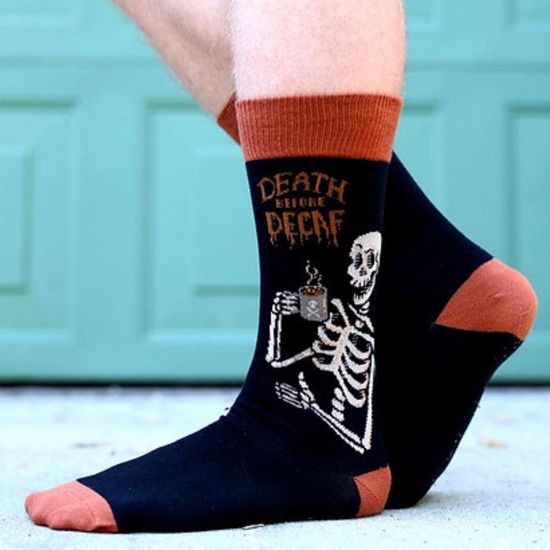 Носки "Лучше смерть, чем кофе без кофеина", р-р 36-42