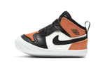 Baby Jordan Air Jordan 1 "Crib Bootie" buckle mid-cut non-slip shock absorption retro basketball shoes white Orange