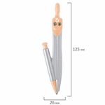 Готовальня BRAUBERG SCHOOL KIT, 9 предметов, циркуль 125 мм, чертежные принадлежности, персиковый цвет, 210715