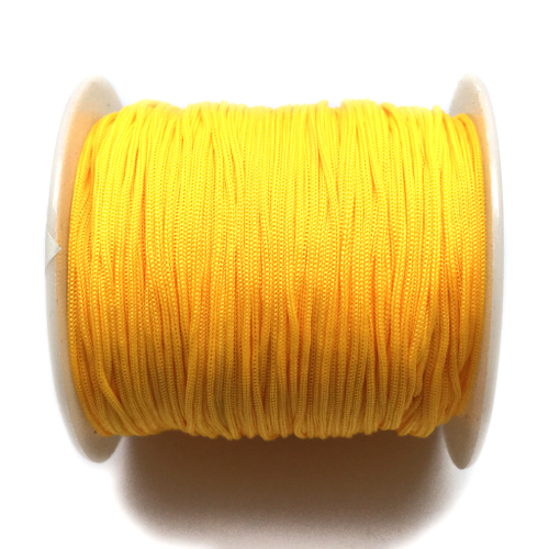 Шнур нейлоновый желтый 1 мм (катушка ок.80 метров)