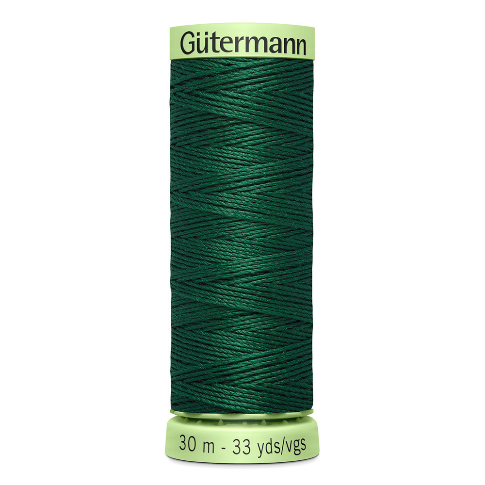 Нить Top Stitch 30/30 м для декоративной отстрочки, Gutermann, 340 зеленый трилистник