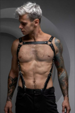 Портупея мужская Ra кожа черная M/L