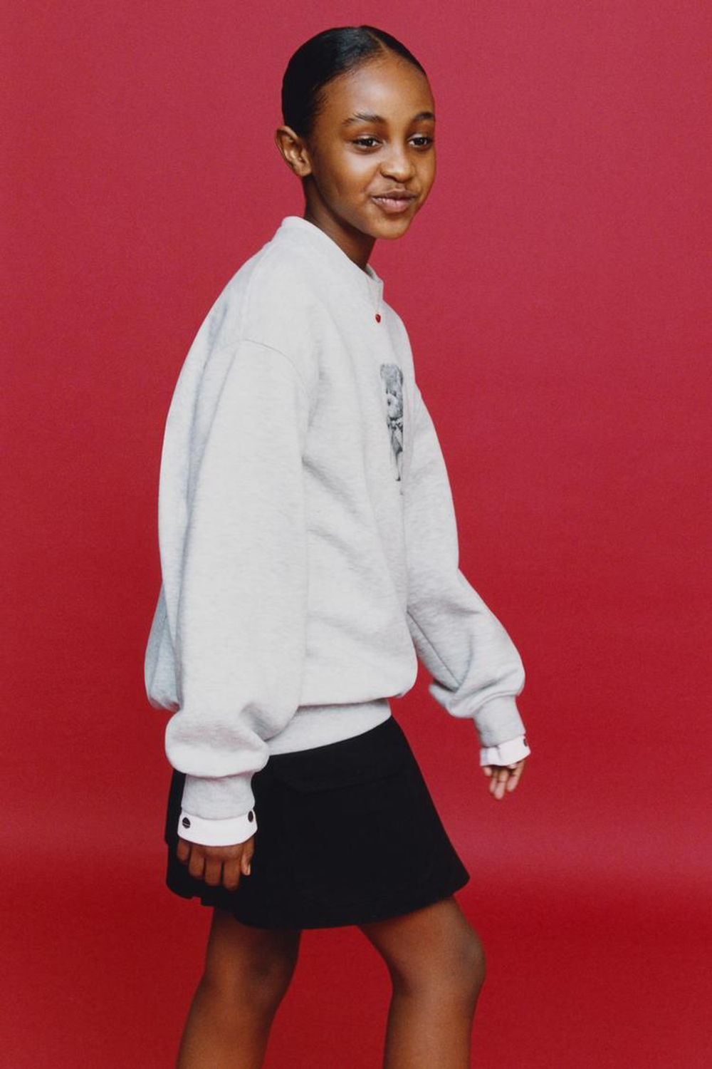 ZARA ЮБКА-ШОРТЫ С КАРМАНОМ, ЧЕРНЫЙ