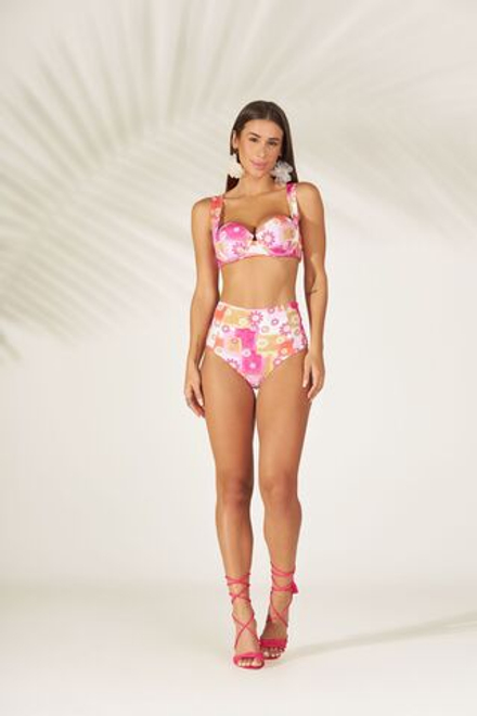 Купальник раздельный "Ретро", розовый