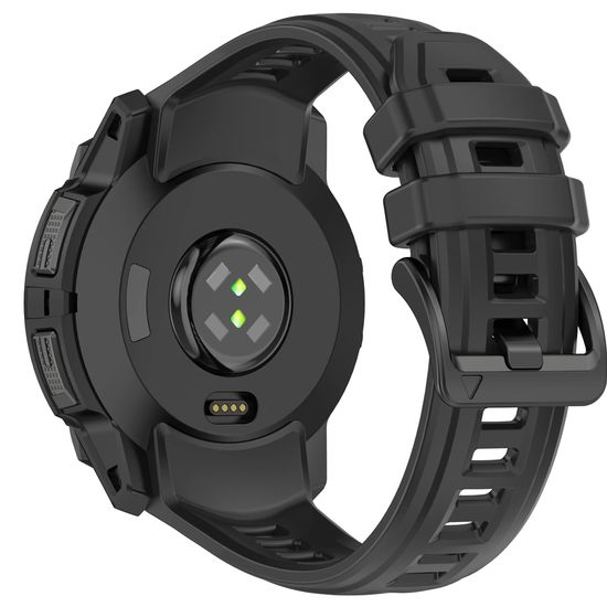 Ремешок для Garmin Instinct 3 (45) силиконовый ширина 22 мм оригинальное крепление (Черный)
