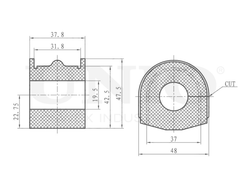 Втулка заднего стабилизатора UNIO RMP-10210