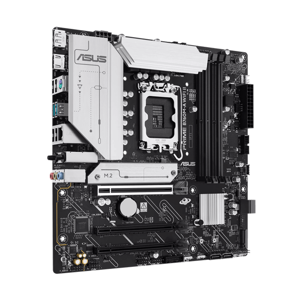 Материнская плата ASUS PRIME B760M-A WIFI II, LGA1700 4xDDR5 4xSATA3 2xM.2 RAID 1xHDMI 1xDP mATX