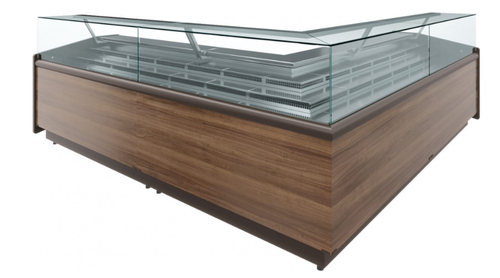 Угловая кондитерская витрина CARBOMA VISION KC82 SM 5-02 (левый модуль)