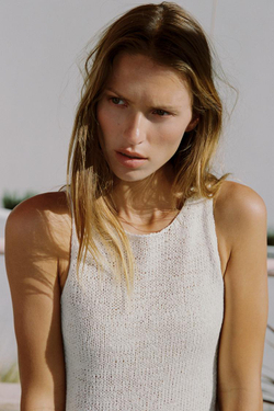 ZARA ТОП КРУПНОЙ ВЯЗКИ, ЭКРЮ