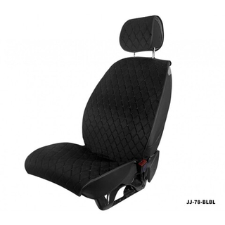 Накидки сидений перед Coolpart MAXIMAL (кт2шт) - JJ-78-BLBL - Алькантара Ромб черный/шов черный