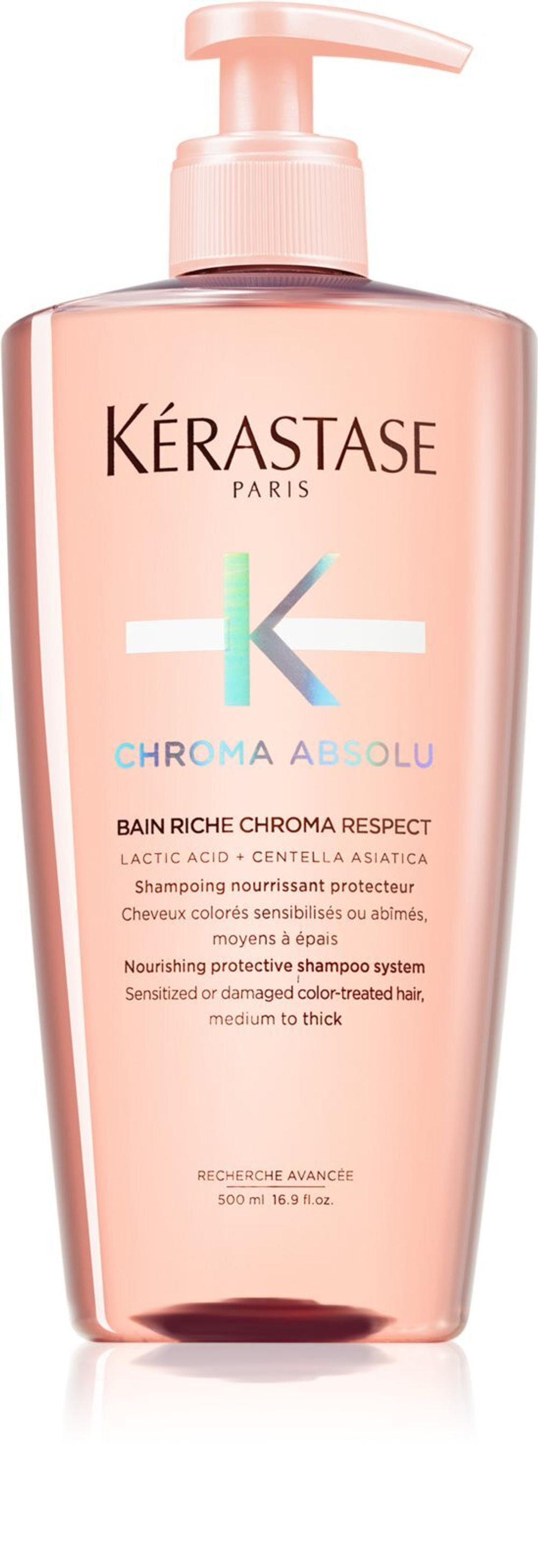 Kerastase Chroma Absolu Bain Riche Chroma Respect - питательный шампунь для окрашенных волос /   500  ml  / GTIN 3474637090715