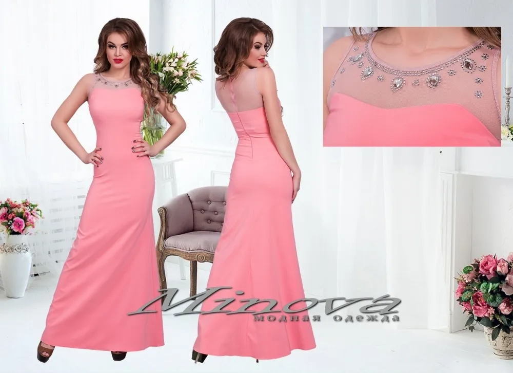 Платье 3070-коралл Minova