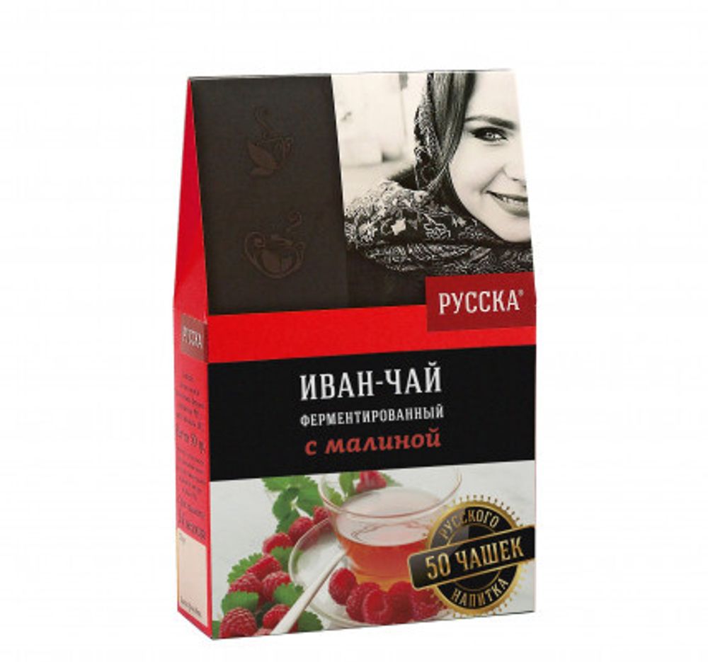 Иван - чай ферментированный с малиной &quot; РУССКА&quot; , 50гр