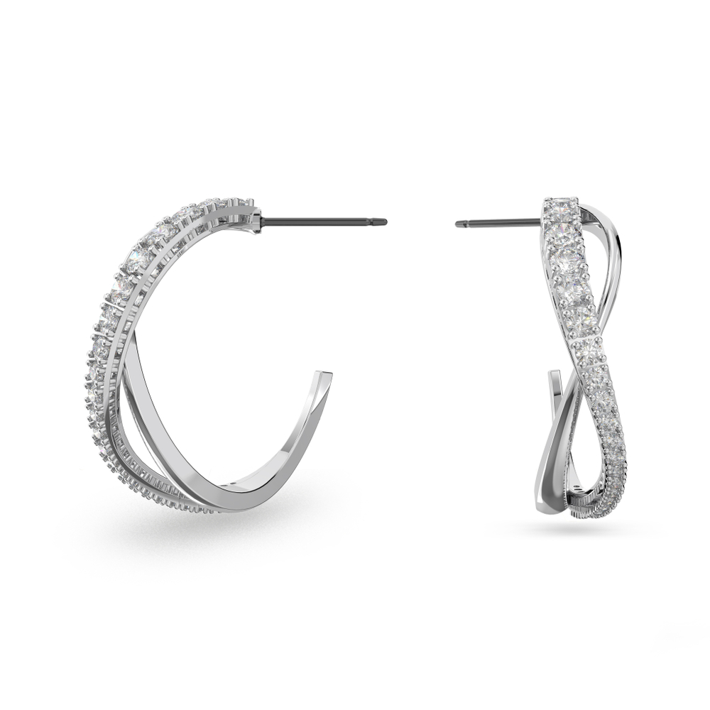 TWIST: серьги MINI HOOP CZWH/RHS