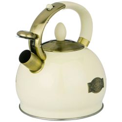 ЧАЙНИК AGNESS СО СВИСТКОМ, СЕРИЯ ТЮДОР, 3,0 Л ТЕРМОАККУМУЛИРУЮЩЕЕ ДНО, СТАЛЬ 18/10,ИНДУКЦИЯ(КОР=6ШТ)