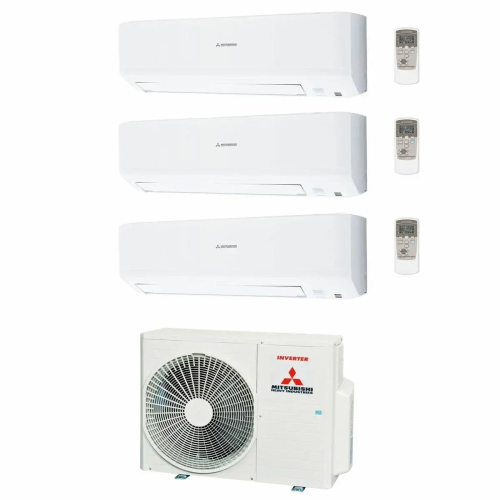 Мультисплит-система Mitsubishi Heavy на 3 комнаты (20+20+20 кв.м.)