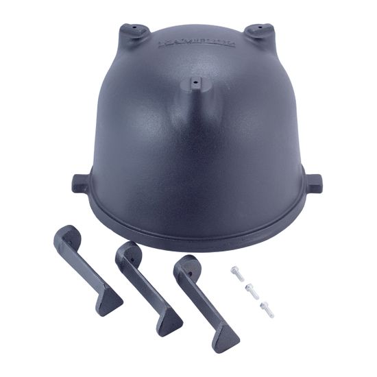 Котелок чугунный 10 л. на ножках с крышкой и креплениями Kamille KM-4802V