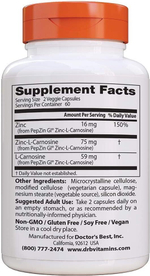 Doctors Best PepZinGI 120veg caps.