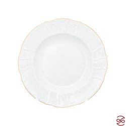 Блюдо круглое глубокое Bernadotte Белый узор 32см