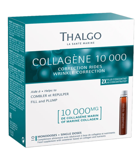 Thalgo Коллаген 10000 БАД для молодости и красоты Collagene 10000 Упаковка 10 x 25 мл флакон