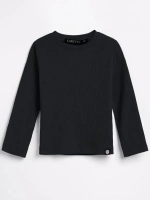Черный лонгслив кофта детская школьный