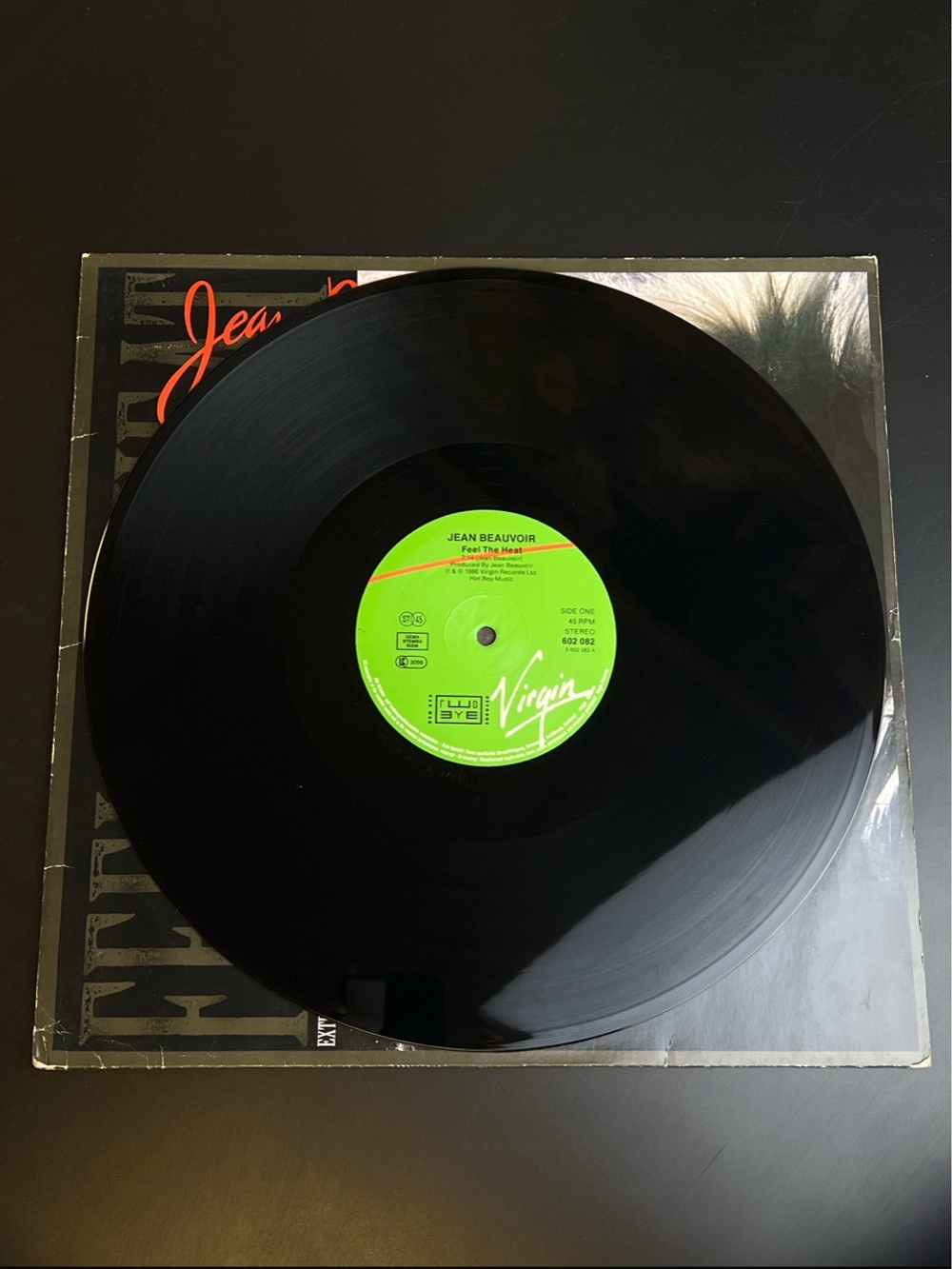 LP Jean Beauvoir - Feel the heat. Виниловая пластинка 12 дюймов. Германия
