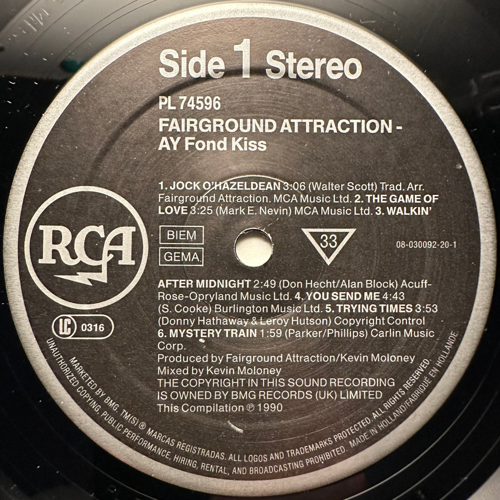 Fairground Attraction - Ay Fond Kissn (Европа 1990г.)