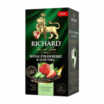 Чай зеленый Richard Royal Strawberry & Aloe Vera 25 пакетиков