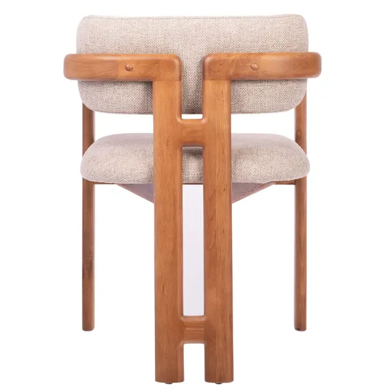 Стул Oberon, бежевая рогожка, ножки орех