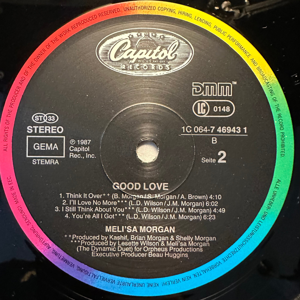 Meli'sa Morgan - Good Love (Европа 1987г.)