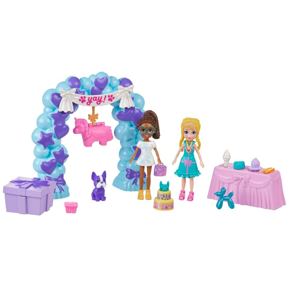 Polly Pocket - POLLY'S BIRTHDAY PARTY Модный набор + аксессуары JCC33