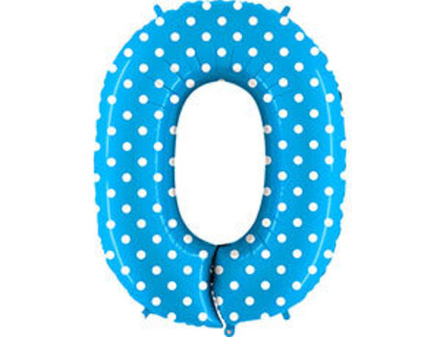 Г ЦИФРА 0  40" Горошек на голубом