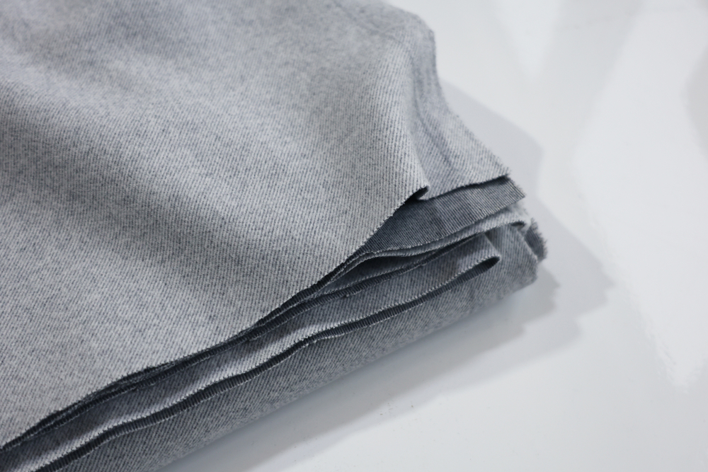 СЕРО-ГОЛУБОЙ МЕЛАНЖ - Костюмный трикотаж МЕЛЬБУРН (1383 Елена) (к0 стрела от кромки 5см)