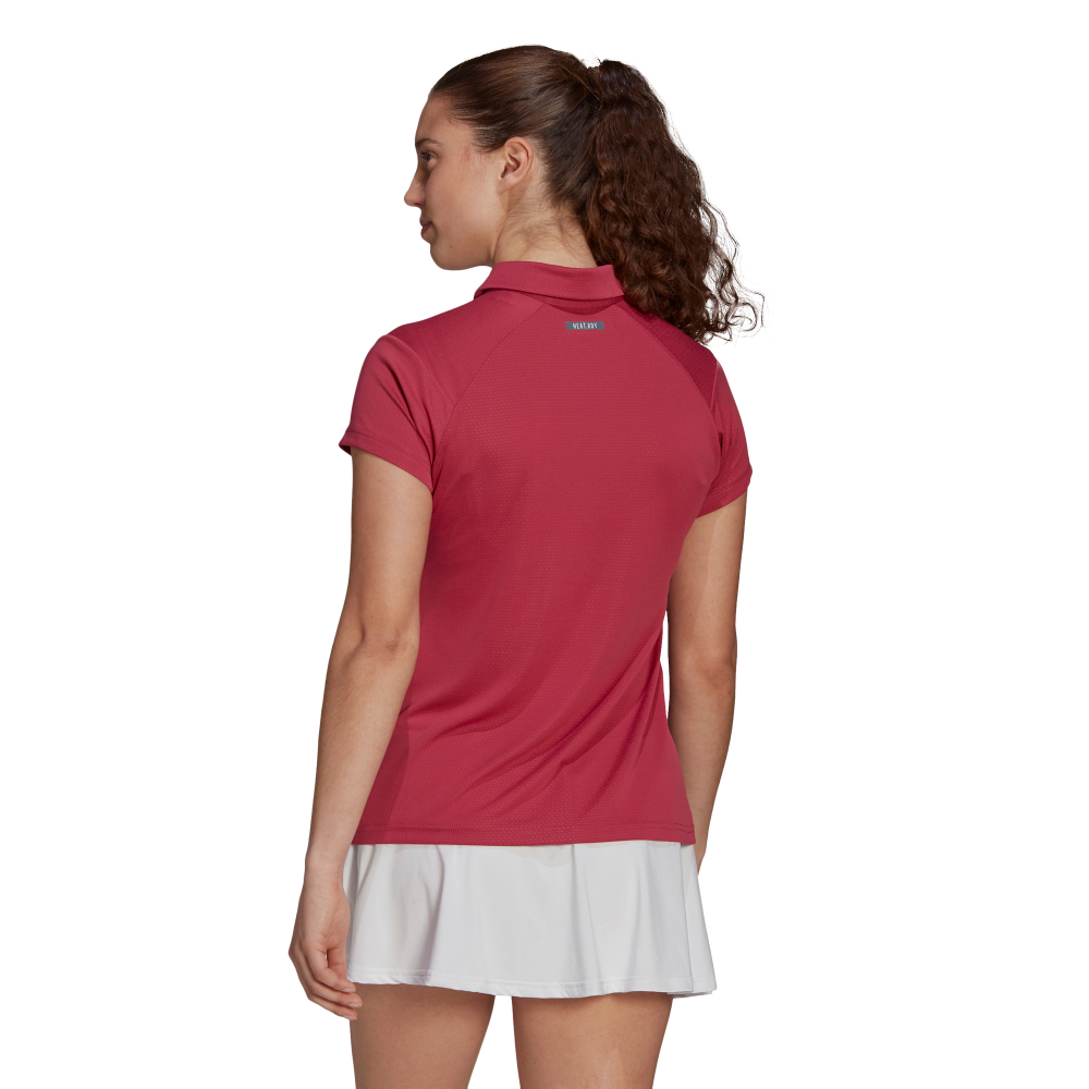 Женское поло Adidas Heat Ready Polo W - wild pink/cream white