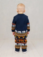 Вязаный комбинезон для новорожденных и малышей на молнии