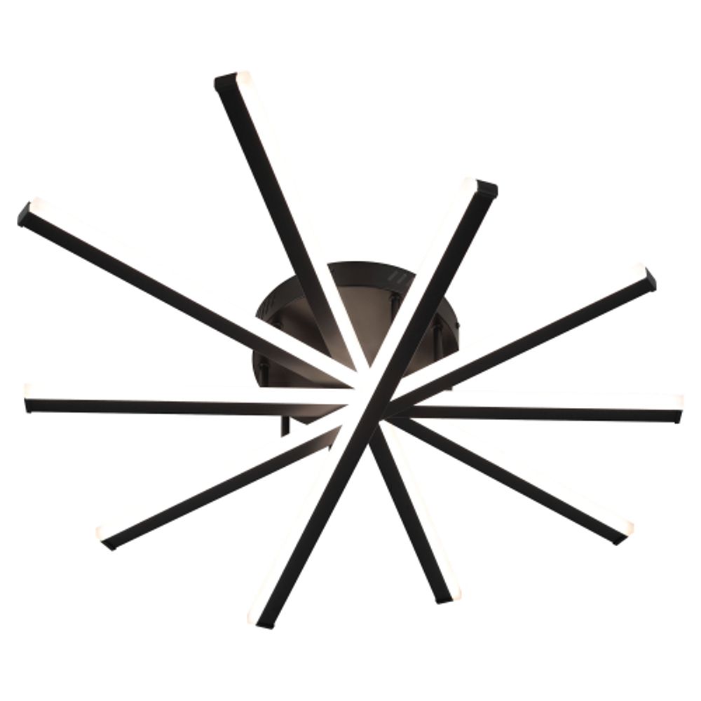 Светильник потолочный светодиодный Rivoli Aurora 6181-201 LED 110 Вт 3000-6000К чёрный с пультом | Rivoli