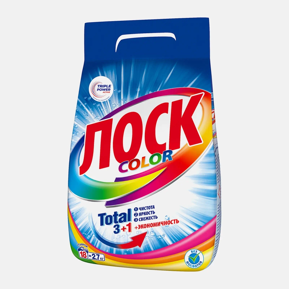 Стиральный порошок Лоск Колор для цветного белья автомат 2.7кг