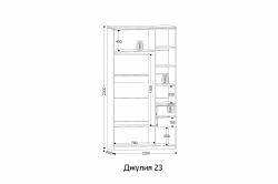 ДЖУЛИЯ 23 — вместительный 3-х створчатый распашной шкаф для спальни