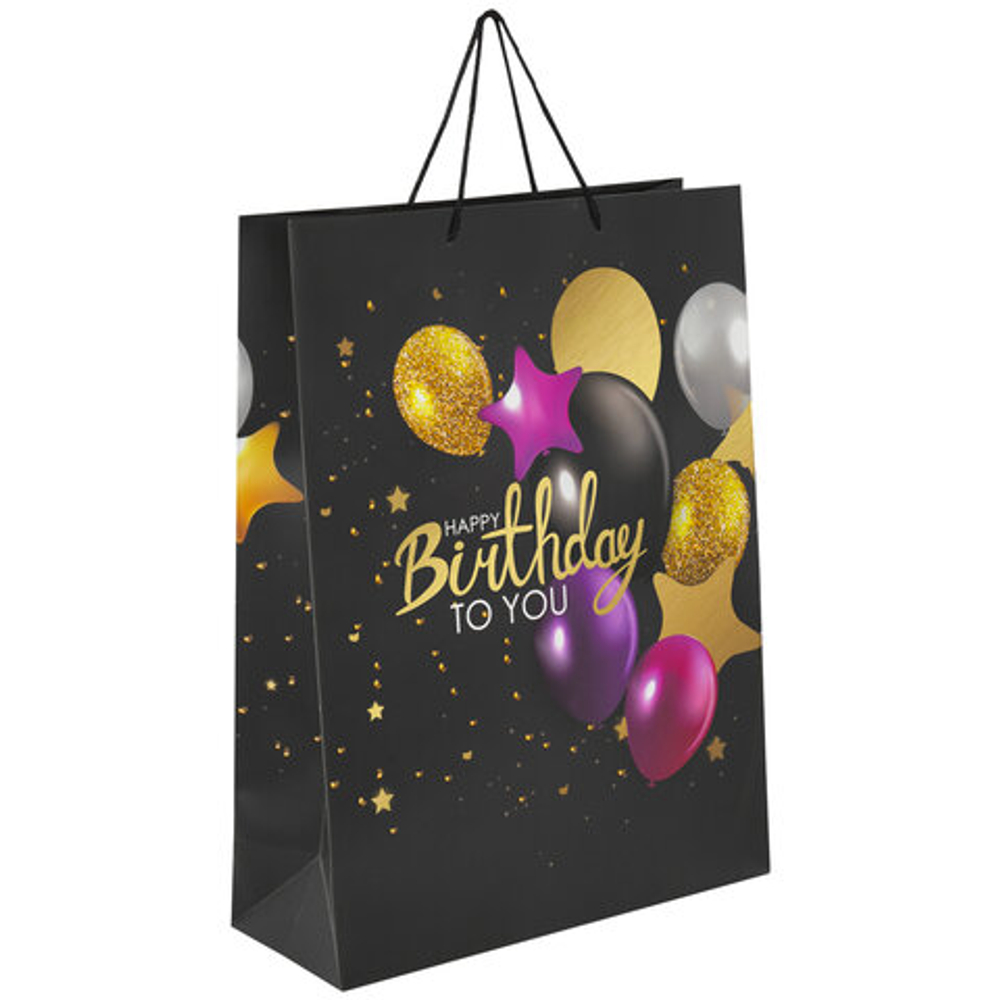 Сумка  подарочная лам. 33*45*13см Happy Birthday 1шт