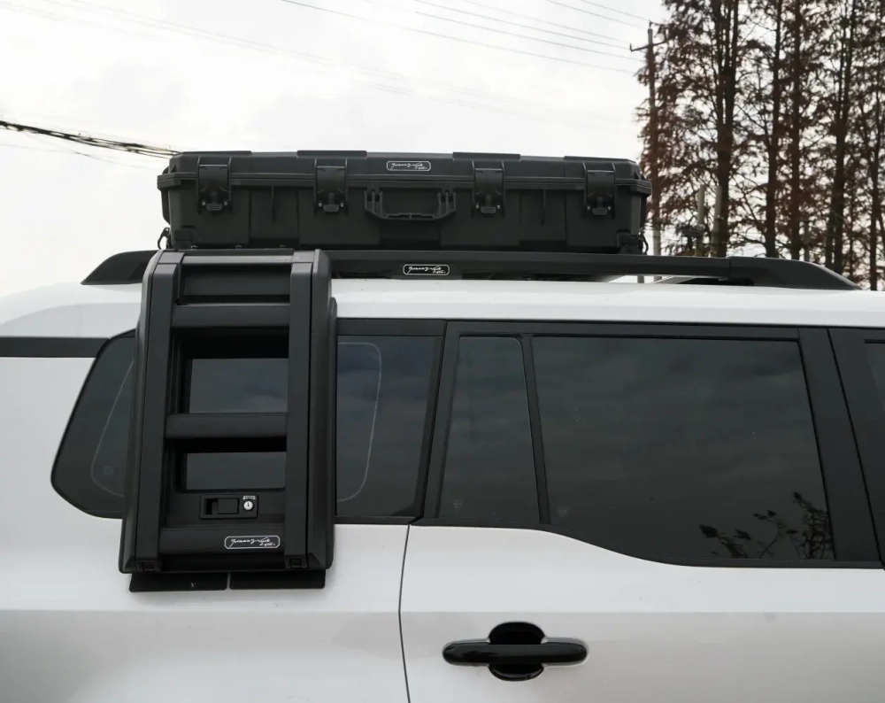 Силовые рейлинги с ящиком и лестницей для Land Cruiser Prado 250 LC250 2024+ платформа багажник экспедиционный обвес