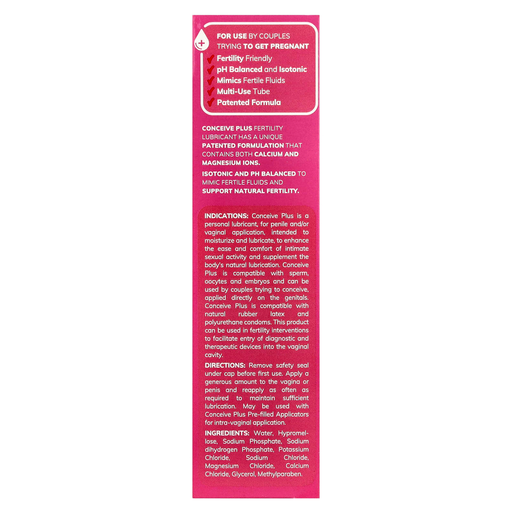 Conceive Plus, Смазка для повышения фертильности, 75 мл (2,5 жидк. Унции)