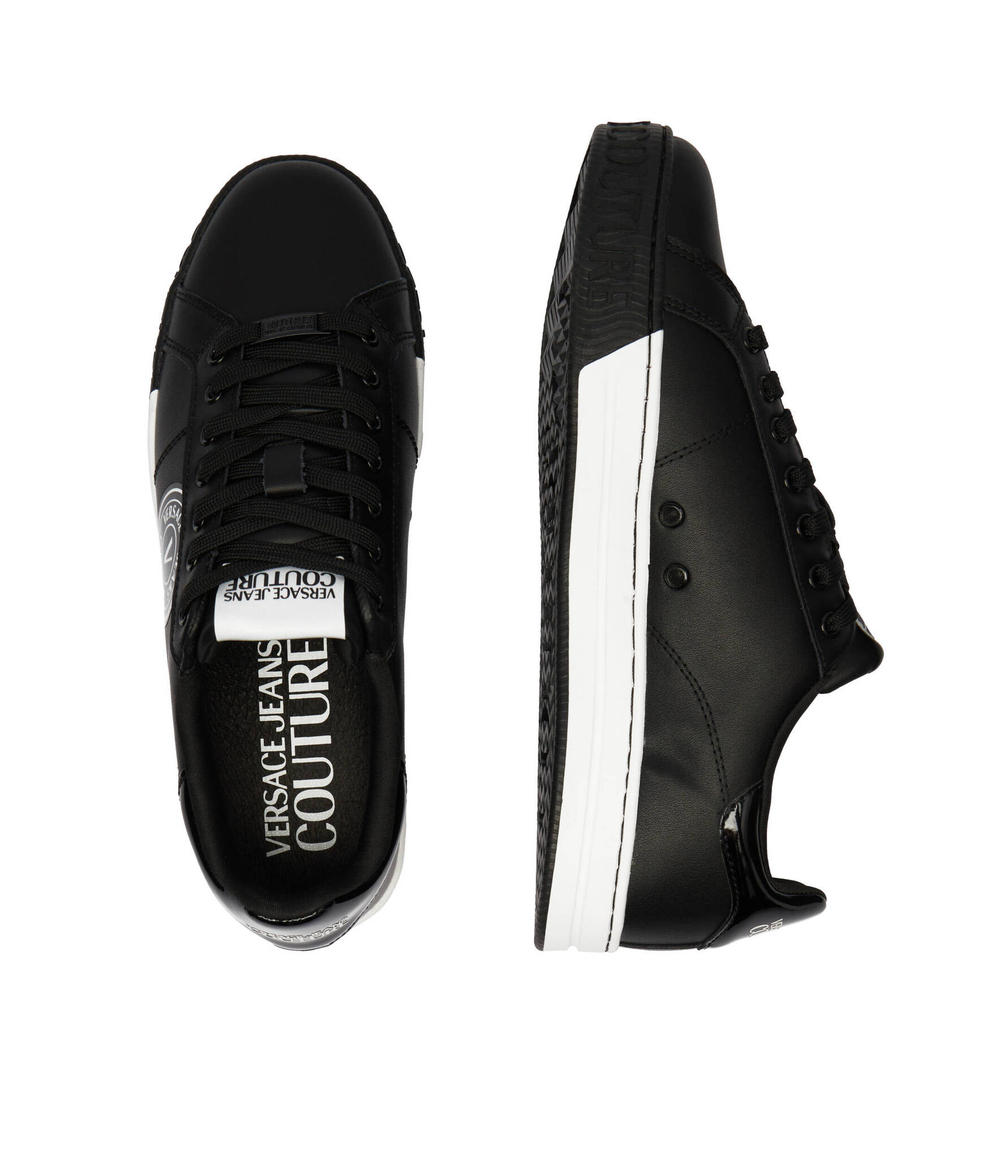 Кожаные кроссовки Versace Jeans Couture - черный(77YA3SK1ZP333)