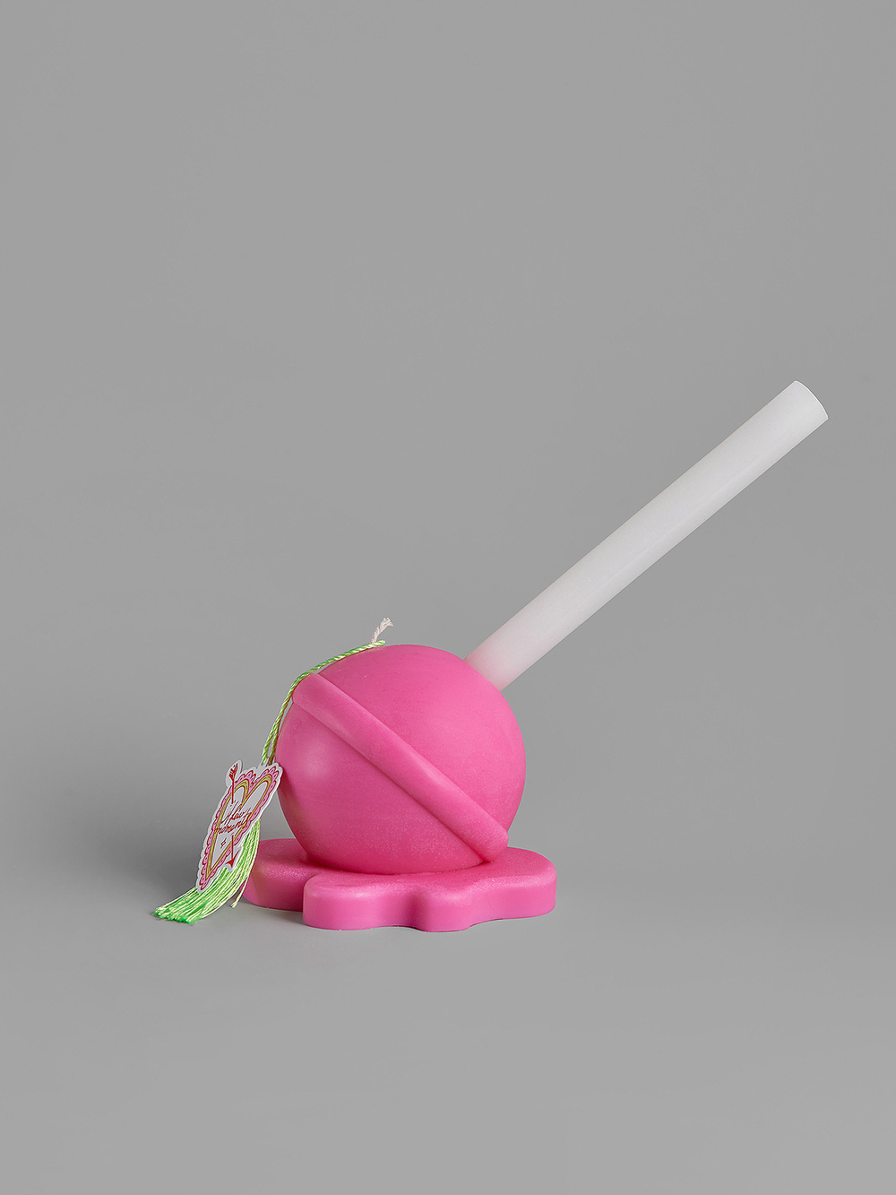 Свеча Lollipop, розовая