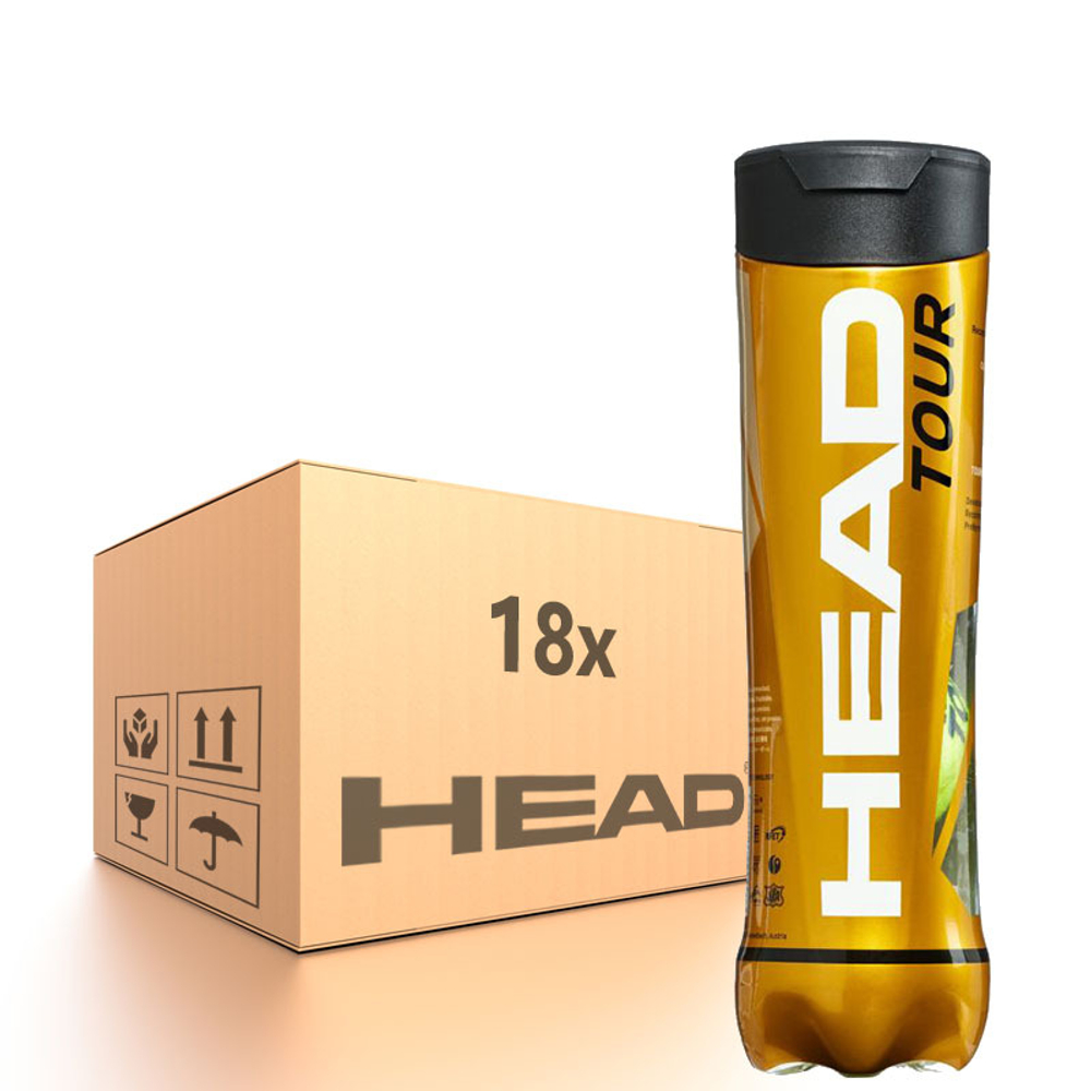 Упаковка теннисных мячей Head Tour - 18 x 4B