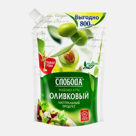 Майонез Слобода Оливковый 67% 750г