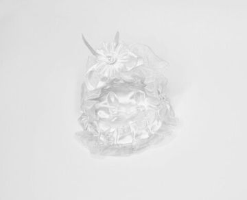 Подушечка для колец с цветочками, айвори