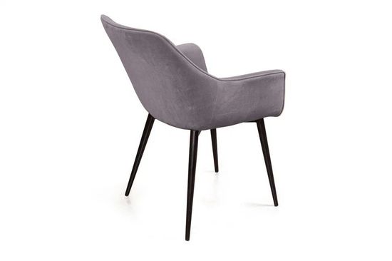 Стул Archi, бархат светло-серый 26, опора конус